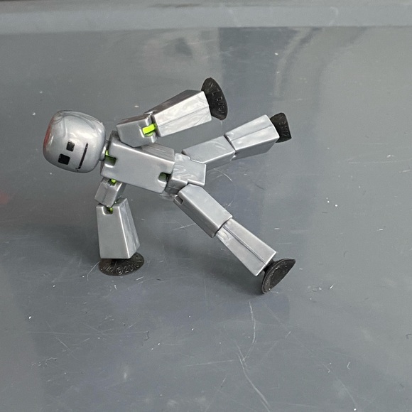 Zing Stikbot MAN Gray Fidget Poseable 3” Toy - Picture 2 of 3